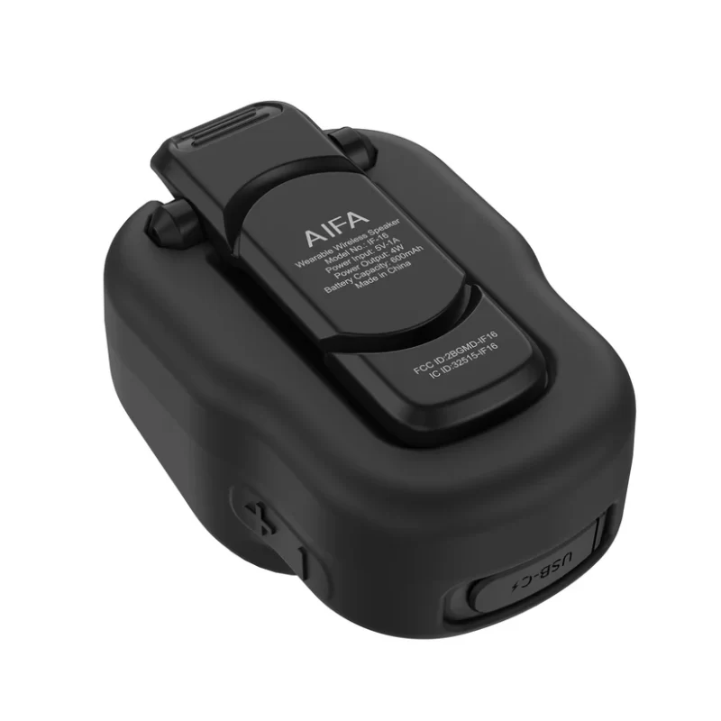 AIFA Plus Protective Cover Carrying Silicone Case Compatible with AIFA Wearable Bluetooth Speaker (Black) - Image 4