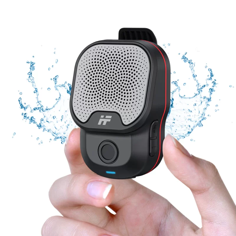 AIFA Plus Wearable Waterproof Bluetooth Speaker - Portable Clip-on Wireless Speaker with Built-in Microphone for Hands-Free Calling | IPX7 Waterproof, Ultra-Light, Long Battery Life, and TWS Stereo Mode