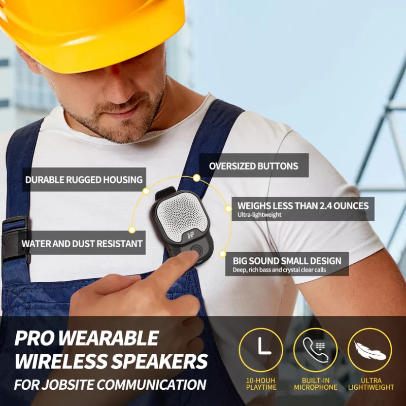 AIFA Plus Wearable Waterproof Bluetooth Speaker - Portable Clip-on Wireless Speaker with Built-in Microphone for Hands-Free Calling | IPX7 Waterproof, Ultra-Light, Long Battery Life, and TWS Stereo Mode - Image 14