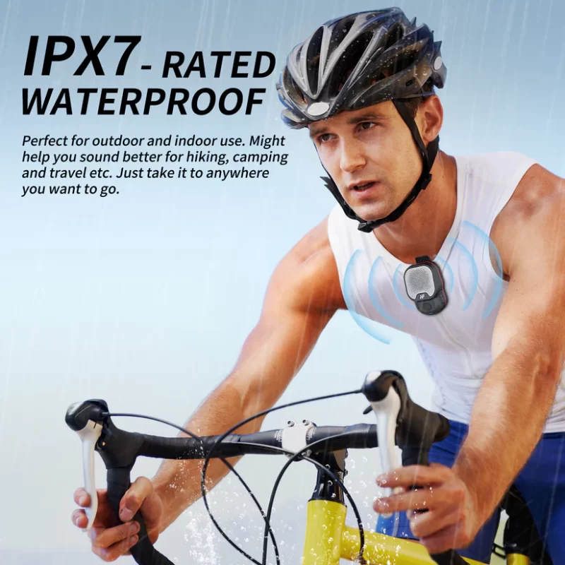 AIFA Plus Wearable Waterproof Bluetooth Speaker - Portable Clip-on Wireless Speaker with Built-in Microphone for Hands-Free Calling | IPX7 Waterproof, Ultra-Light, Long Battery Life, and TWS Stereo Mode - Image 8